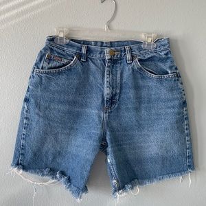 Vintage riders denim cut off frayed hem shorts!